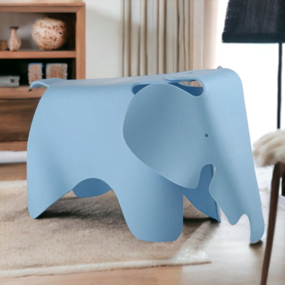 ELEPHANT Decorative Plastic Stool | Blue