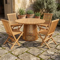 Beleza Round Table + Java Outdoor Folding Chair