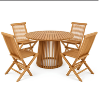 Beleza Round Table + Java Outdoor Folding Chair