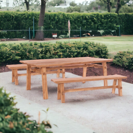 SEMARANG Table and Bench Set | Teak Wood