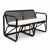 Cube Rattan 2-Seater Sofa | Black