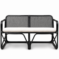 Cube Rattan 2-Seater Sofa | Black