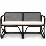 Cube Rattan 2-Seater Sofa | Black