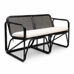 Cube Rattan 2-Seater Sofa | Black