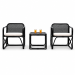 Cube Rattan Armchair | Black