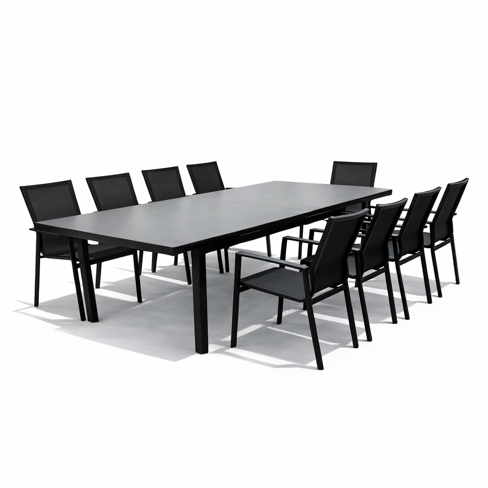 Malmö+Odense Outdoor Dining Set | 1 Dining Table + 6 Armchairs