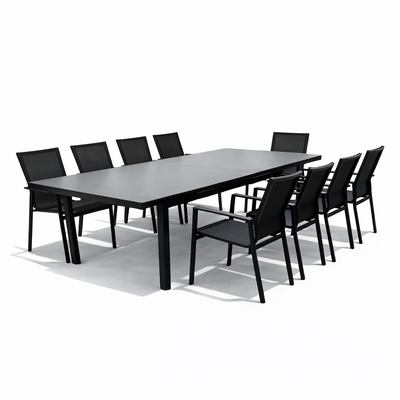 Malmö+Odense Outdoor Dining Set | 1 Dining Table + 6 Armchairs