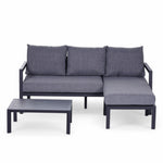 Hamar Outdoor Sofa Set in Gray – Modern and Stylish Patio Furniture for Garden or Terrace