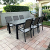 Outdoor Dining Set (Brentwood Dining Table with 6 Pisa Chairs)