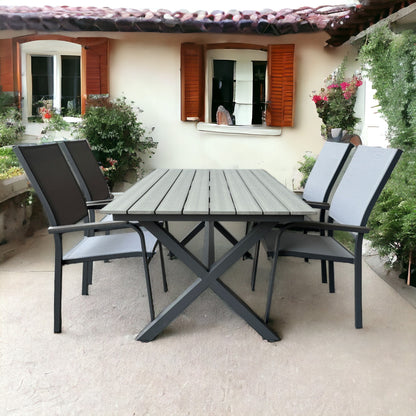 MILANO + PISA Outdoor Dining Set | Dining Table with 4 Armchairs