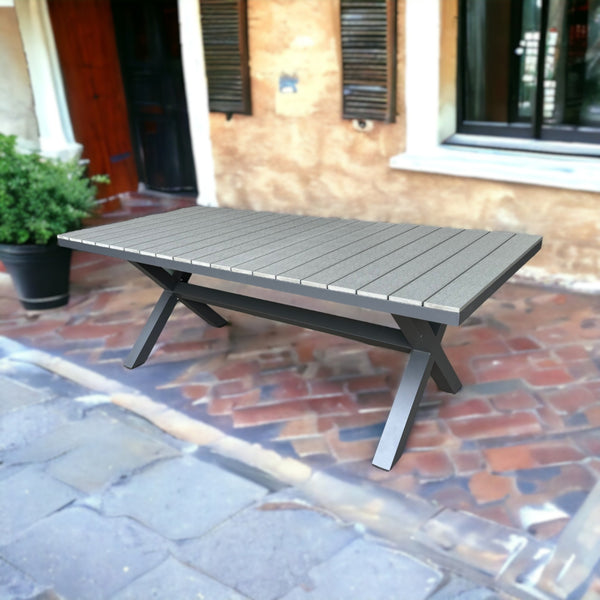 BOLOGNA Outdoor Dining Table (Extendable) | Dark Grey