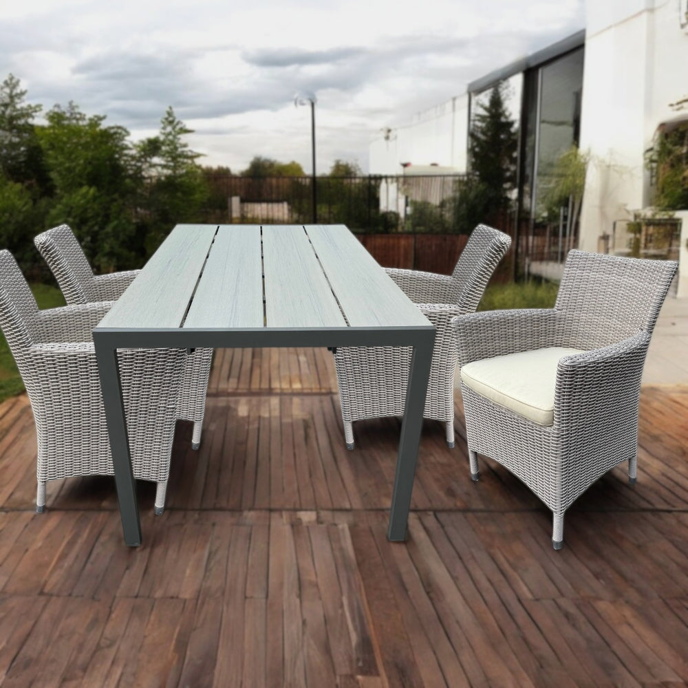 MOOREA - ATLANTIC Outdoor Dining Set | 1 Table + 4 Armchairs