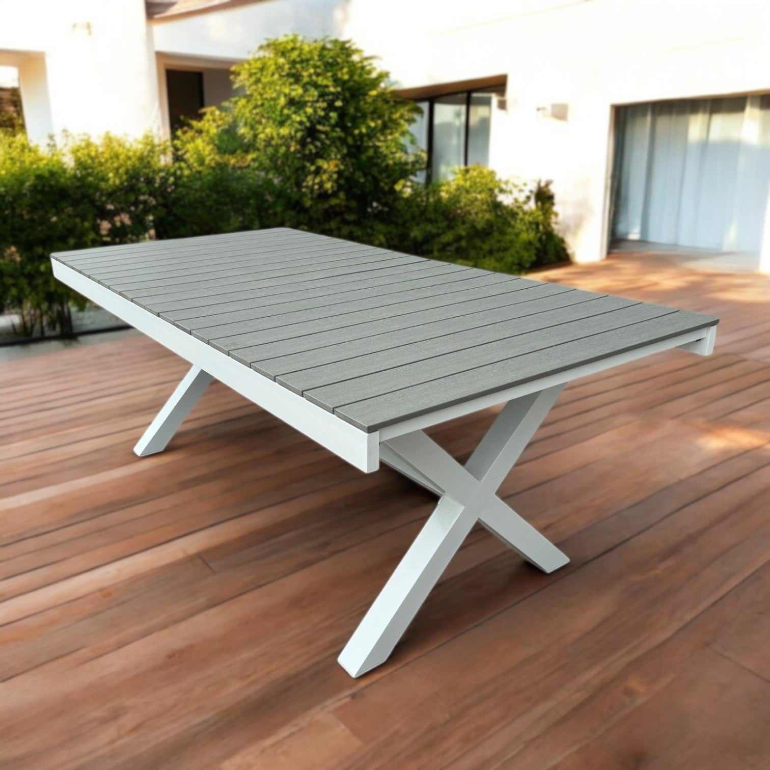 BOLOGNA Outdoor Dining Table (Extendable) | White