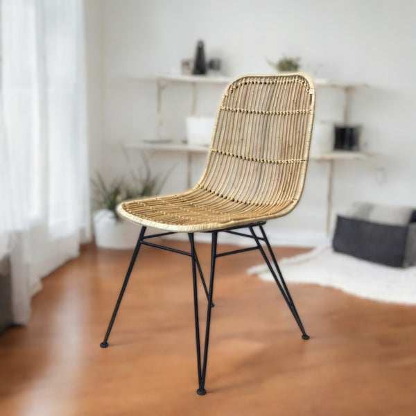 Espresso Rattan Dining Chair | Natural
