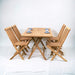 JAVA Outdoor Dining Set | Dining Table with 4 Chairs (Teak Wood)
