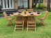 NUSA DUA + JAVA Outdoor Dining Set | 1 Large Dining Table with 6 Chairs (Teak Wood)