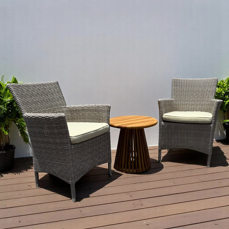 ATLANTIC + KEDIRI Terrace Set | 2 Chairs with 1 Side Table