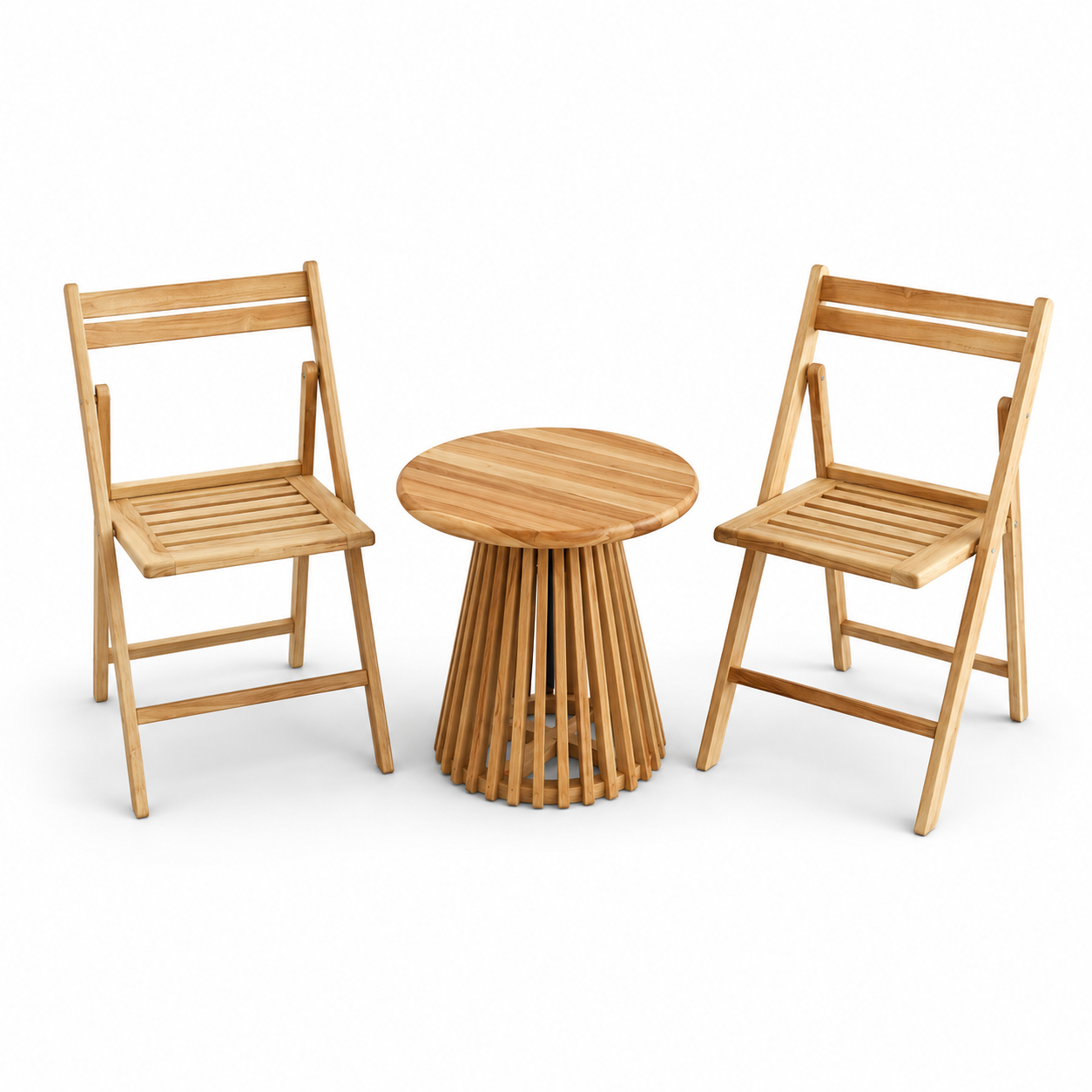 Kediri-Pertiwi Set | 2 Folding Chair with Side Table
