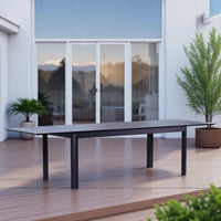 Kiruna Outdoor Dining Table with a sleek modern design, crafted from durable materials, ideal for patio or garden dining.