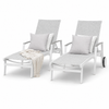 Lido Aluminium Sunlounger | White