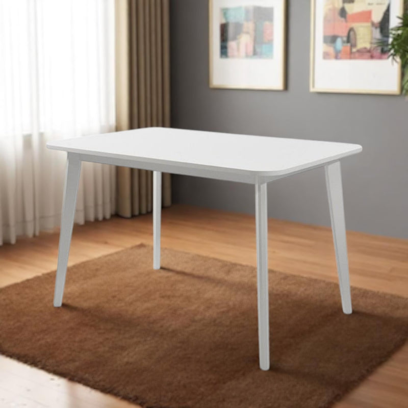  Linköping White Dining Table with a sleek modern design, featuring a clean white finish and sturdy construction, ideal for contemporary dining spaces.