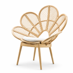 Love Petal Rattan Chair w/ Cushion