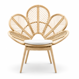 Love Petal Rattan Chair w/ Cushion