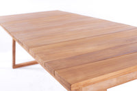 TRETES + DENPASAR Outdoor Dining Set | Teak Wood Dining Table with 6 Armchairs
