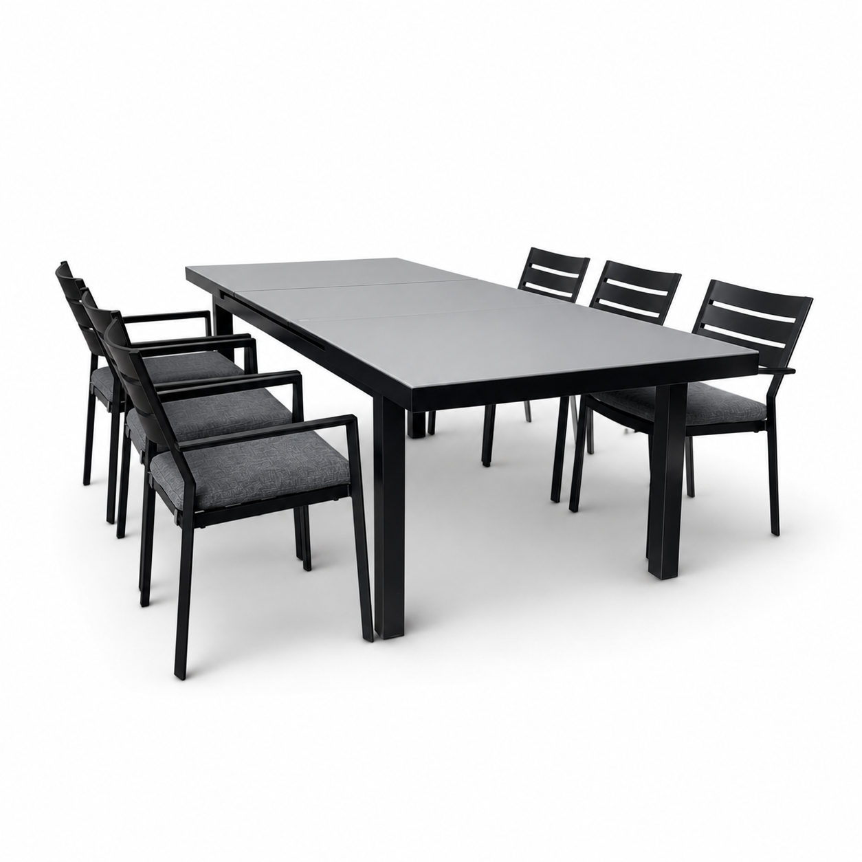 Malmö+Tromsø Outdoor Dining Set | 1 Dining Table with 6 Chairs