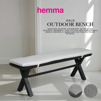 NARVIK+OSLO Outdoor Dining Set | 1 Dining Table with 2 Benches