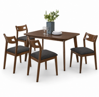 Natasha Dining Set 135cm Table + 4 Chairs