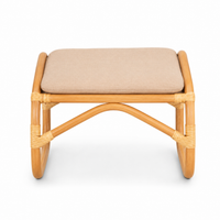 Serena Rattan Foot Stool | Natural