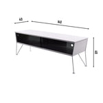 ESTER TV Cabinet | White Metal Legs