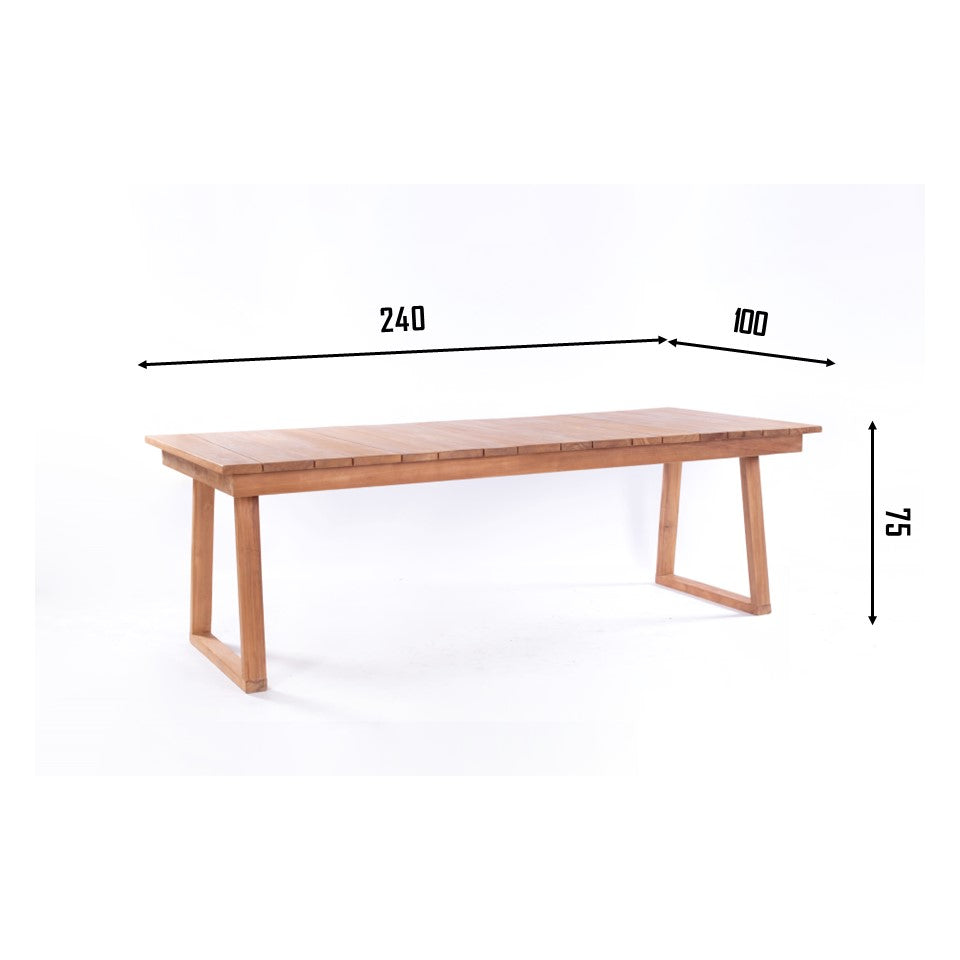 TRETES Teak Outdoor Dining Table 240x100