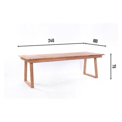 TRETES Teak Outdoor Dining Table 240x100