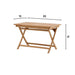JAVA + SKANÖR Outdoor Dining Set | 1 Teak Wood Dining Table (120x80) with 4 Armchairs