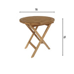 JAVA Outdoor Set (Teak Wood) | 2 Chairs with 1 Round Table 70