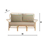 Fremantle Rattan Sofa Set | Stripey Cushion