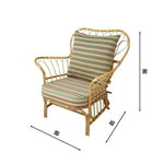 Fremantle Rattan Sofa Set | Stripey Cushion