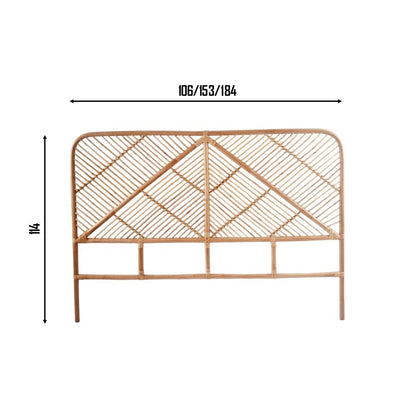 COURTNEY Bedhead in Rattan | Single Bed