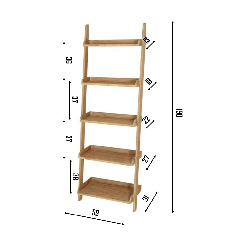 CECILIA Leaning Ladder Shelves | Natural