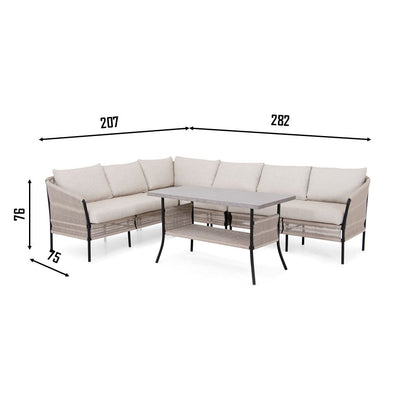 LAHOLM Outdoor Corner Sofa Set