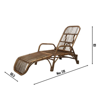 HONOLULU Rattan Chaise Lounge | Walnut; Cushion Included