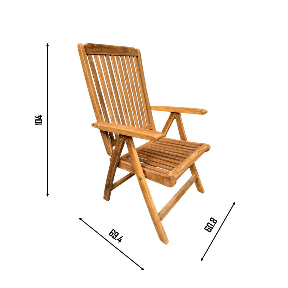 MICHELLE + PICNIC TABLE Outdoor Set (Teak Wood) | 2 Chairs with 1 Side Table (Octagonal)