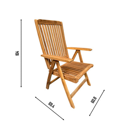 MICHELLE + PICNIC TABLE Outdoor Set (Teak Wood) | 2 Chairs with 1 Side Table (Octagonal)