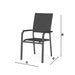Pisa Outdoor Stackable Chair | Dark Grey/Black