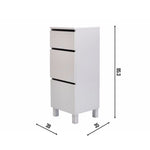 BOX White Chest - 3 Drawers Cabinet