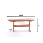 SURABAYA + SKANÖR Outdoor Dining Set | Teak Wood Dining Table with 4 Armchairs