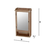 CECILIA Mirror Cabinet with Hangers | Natural