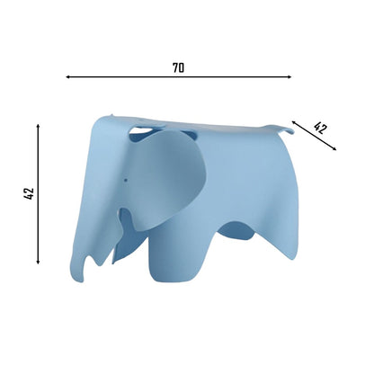 ELEPHANT Decorative Plastic Stool | Blue